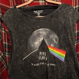 Pink Floyd Vintage Black Tee with Rainbow Prism